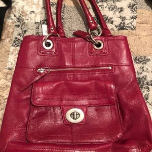Coach Cherry Colored Purse NWT